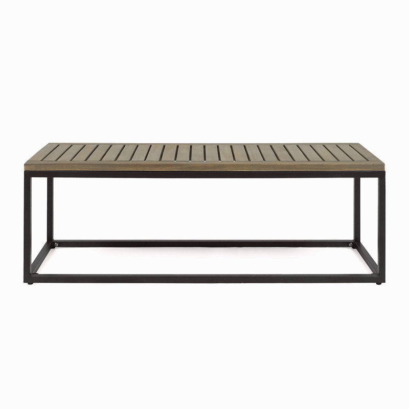 BANC EN BOIS ET MÉTAL JECO INDUSTRIAL, Gris