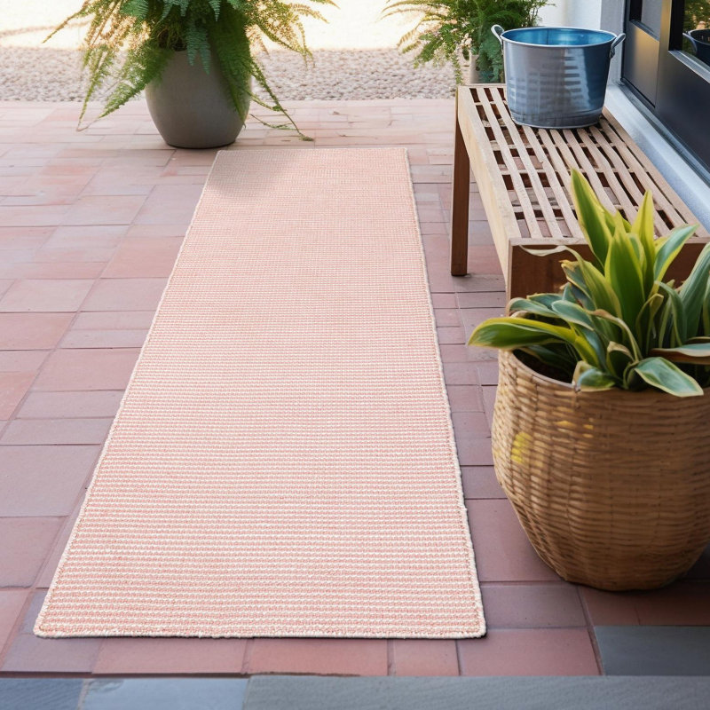 Tapis d'extérieur Jill Zarin Palm Spring, Tapis de couloir 2 pi 7 po x 10 po