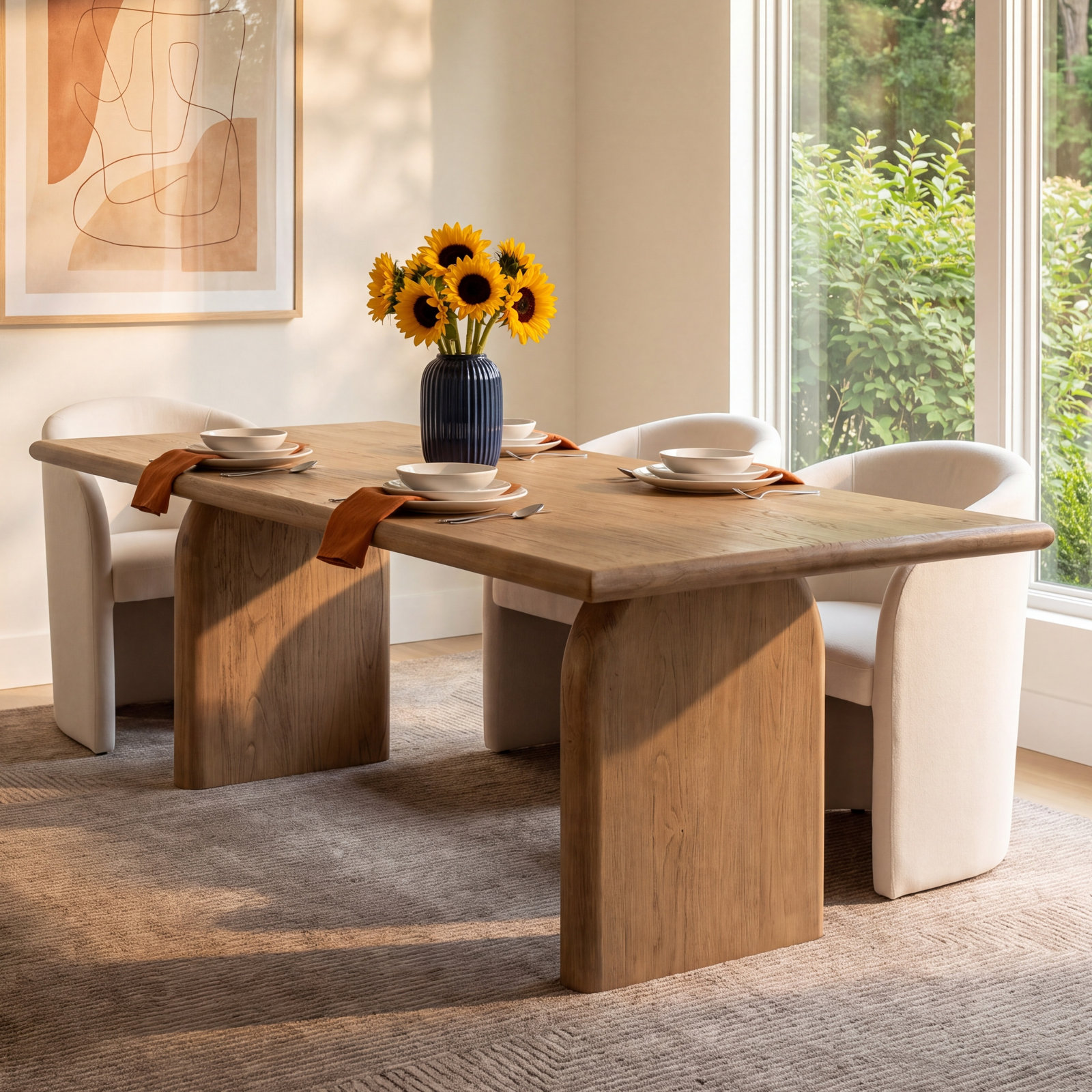 Fen Dining Table, 30” H x 94” L x 39” W