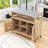 Miho Rolling Kitchen Island with Storage Cabinet, Grill Table with Stainless Steel Top and Spice Rack-541355122