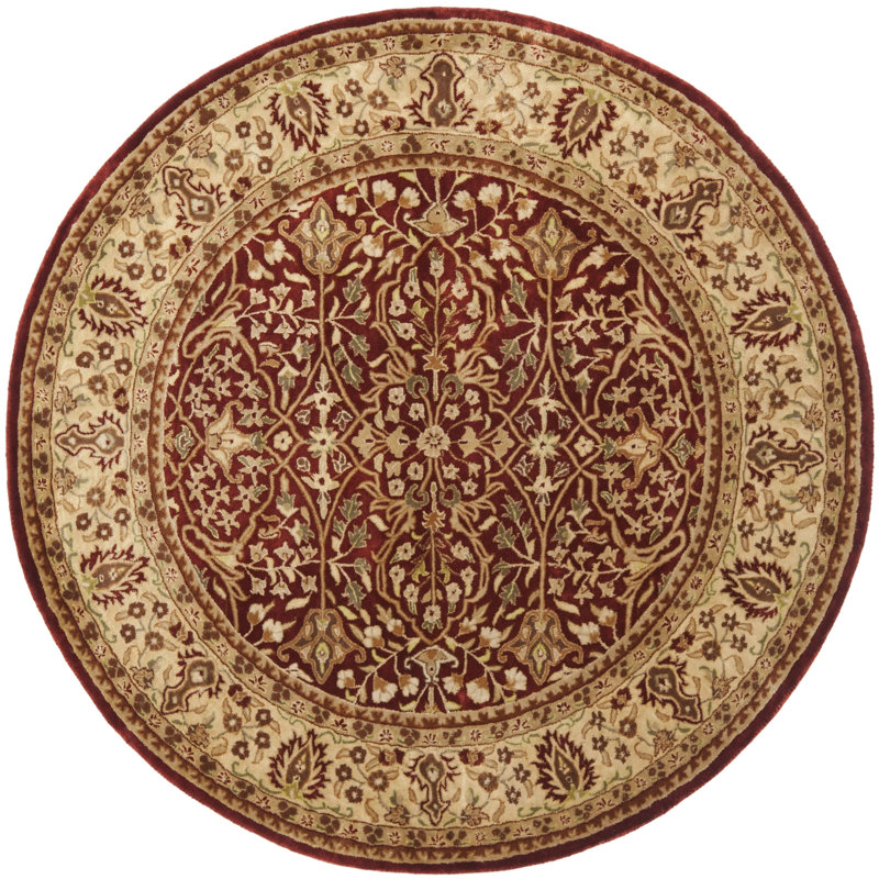Evie New Zealand Wool Oriental Rug, Round 3'6"