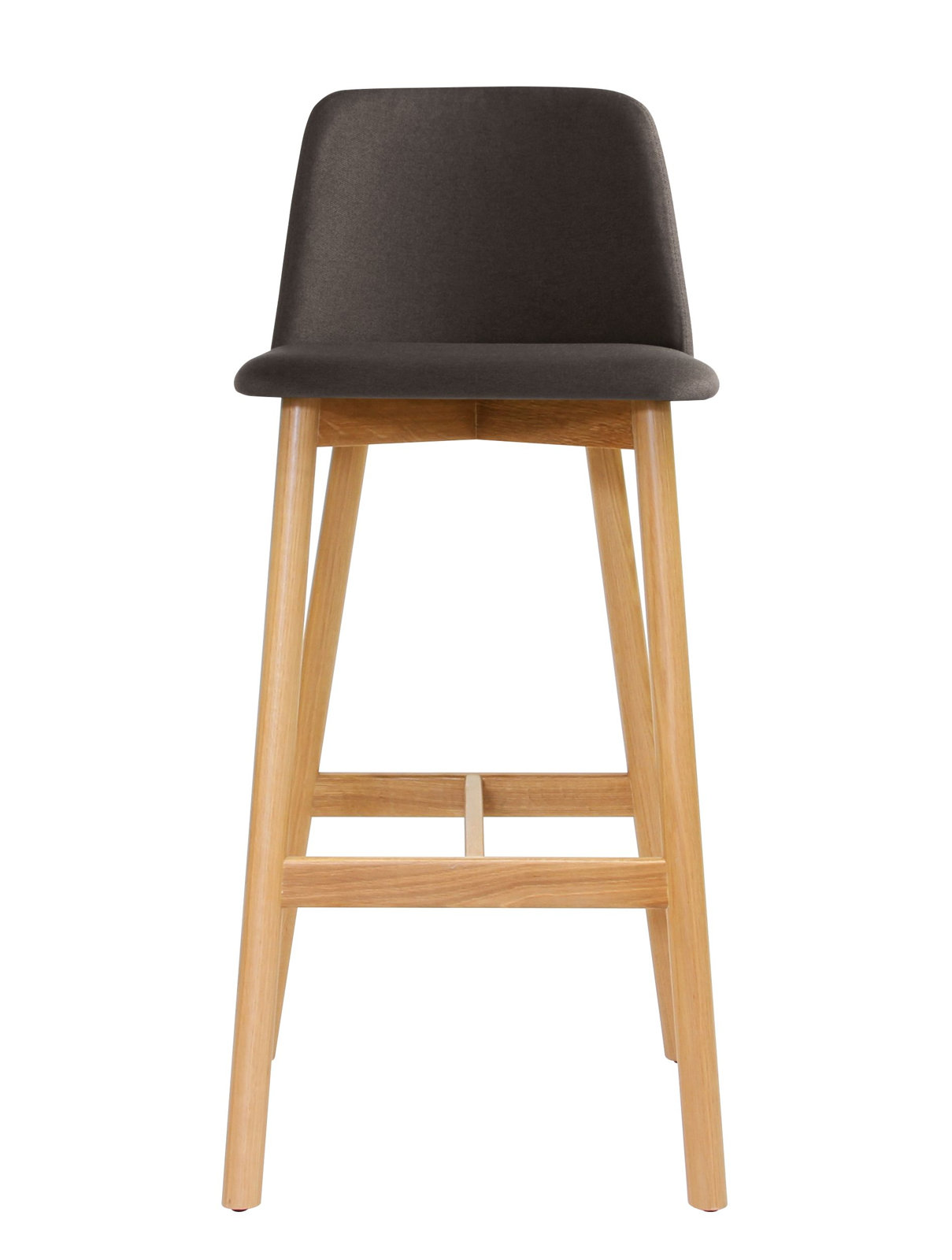 Chip Stool, 100% Polyester-Gunmetal, White Oak, Bar Stool (31" Seat Height)