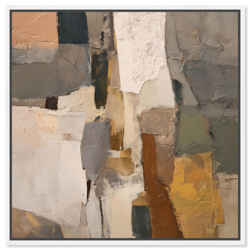 Impression sur toile Patchwork Plains II par Art Remedy, cadre blanc, 20 x 20, H 21 po x l 21 po, Cadre blanc