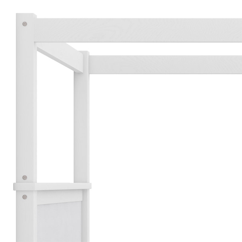 Elonna Canopy Storage Bed, White