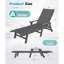 Fauteuil inclinable moderne ajustable au bord de la piscine