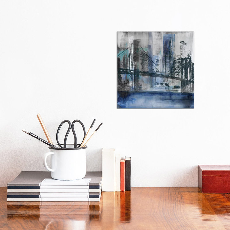 Brooklyn Bridge by Susan Jill - Wrapped Canvas Painting, 30.48 cm H x 30.48 cm W