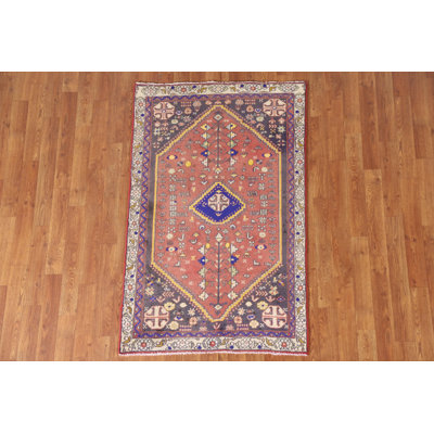 Tapis géométrique rose 3 x 5
