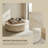 39.37-inch Living Room Round Coffee Table With Limestone-effect Texture Design