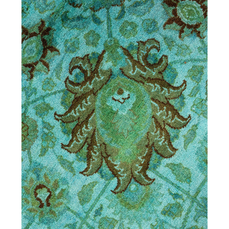 Overdyed One-of-a-Kind 7' 1" X 7' 1" Hand Knotted Area Rug