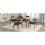 Ensemble de table de salle à manger 5 pièces, structure en bois d'hévéa avec 4 chaises à dossier ergonomique-368010598