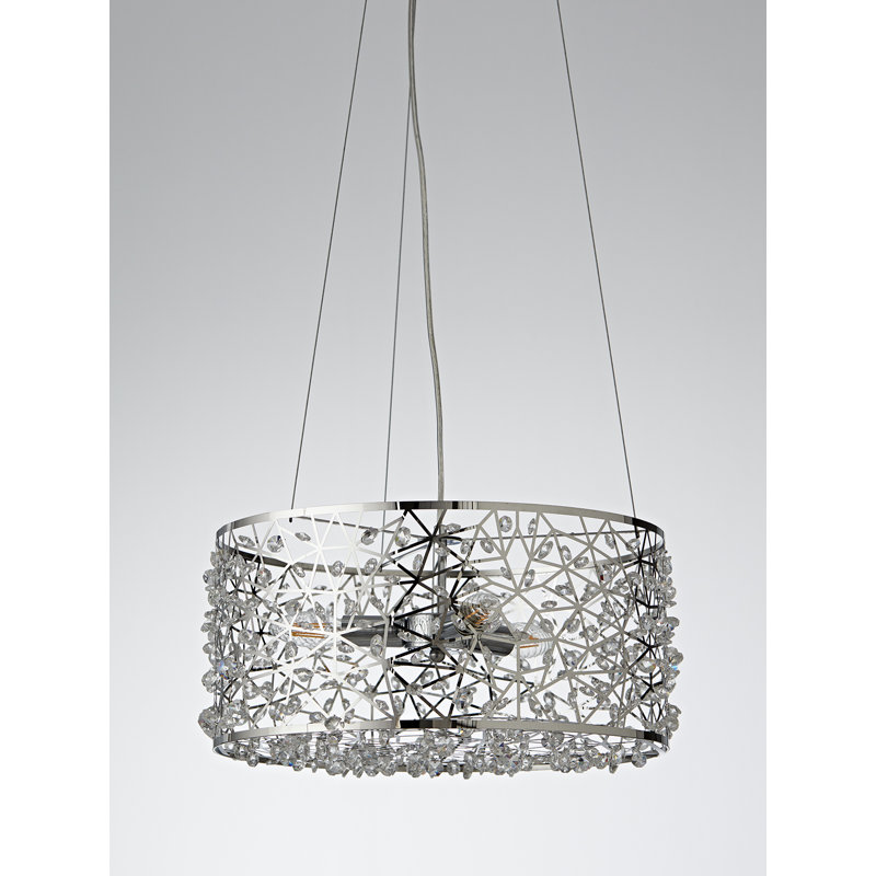Wilkins 3 - Light Chrome Crystal Pendant