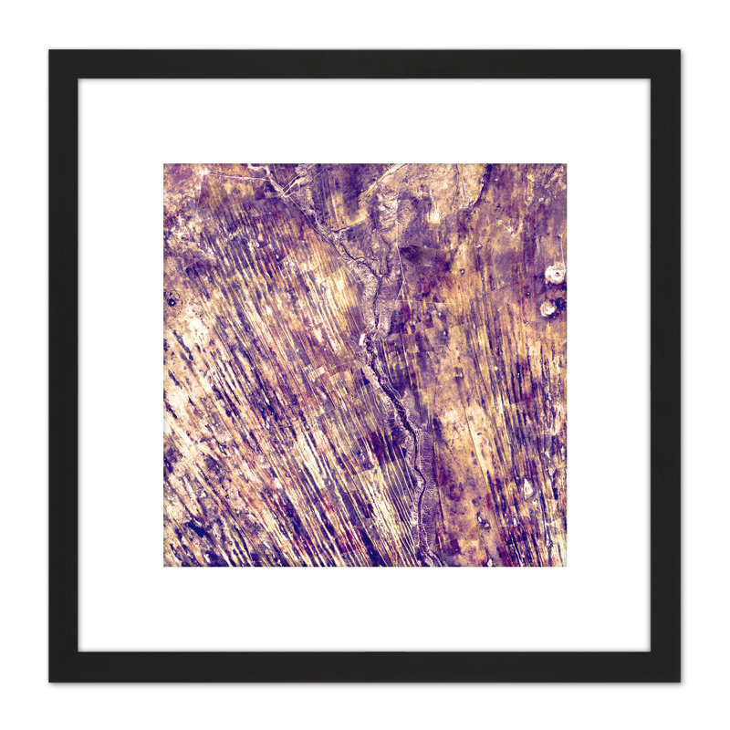 Abstract Gem Stone Scratched - Single Picture Frame Painting
