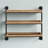 Hanfield Brown Metal 3 Shelves Wall Shelf 26" x 23" x 7"