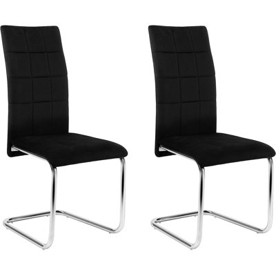 Bleskoski 46.5cm H Velvet Upholstered Full Back Cantilever Chair