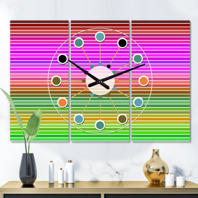Mid-Century Metal Wall Clock