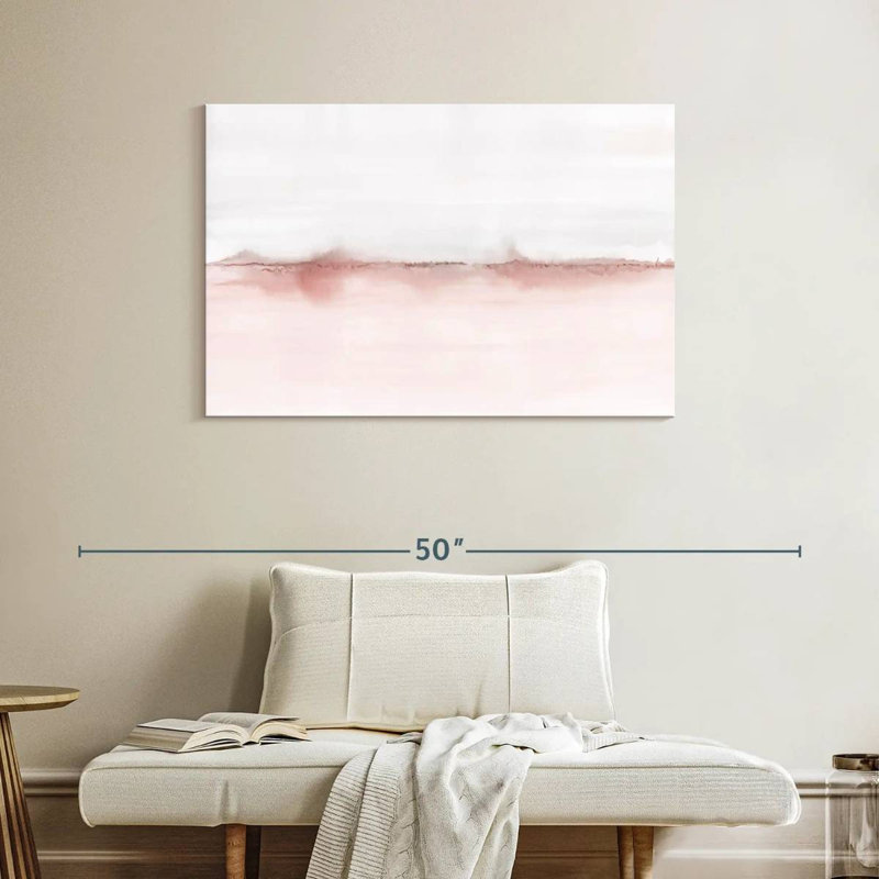 Avery aquarelle paysage VI rosé gris III, H 26 po x l 39 po