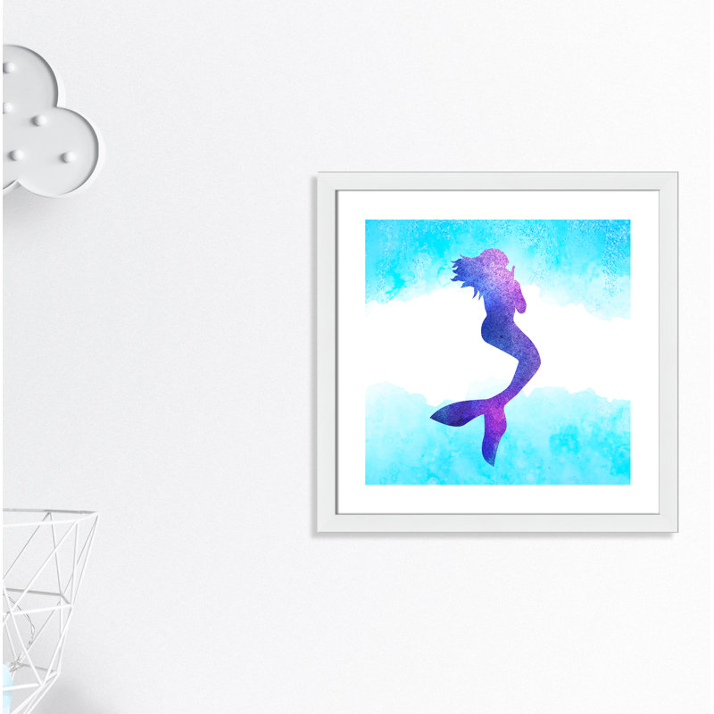 Toujours être un sirène 1, H 22,5 po x l 22,5 po x P 0,63 po, Cadre blanc