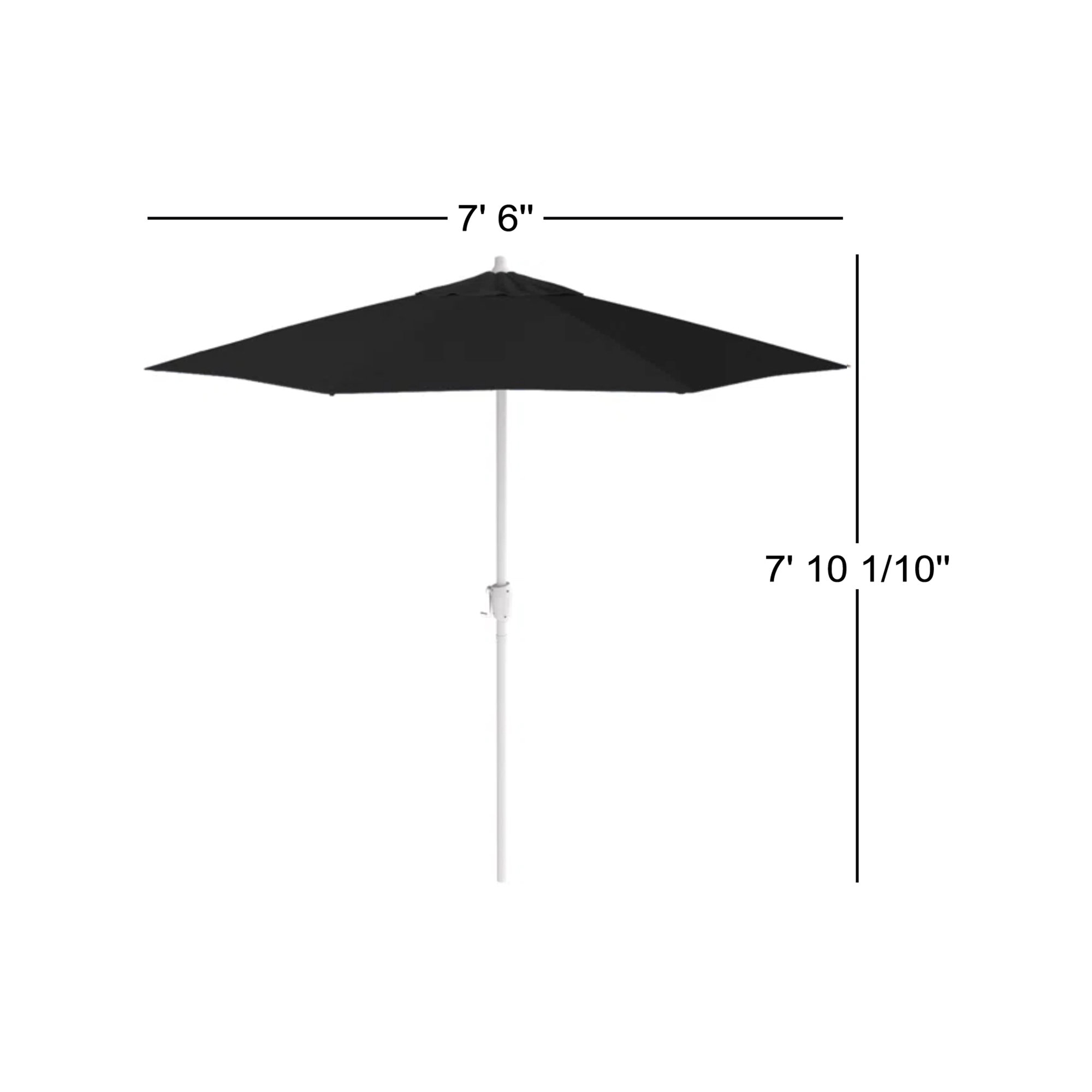 Kenne Sunbrella® Outdoor Umbrella, Canvas Black Sunbrella® Canvas, 90" W x 90" D