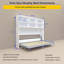 Lit escamotable horizontal avec rangement Mordern Design pour chambre à coucher ou chambre d'amis
