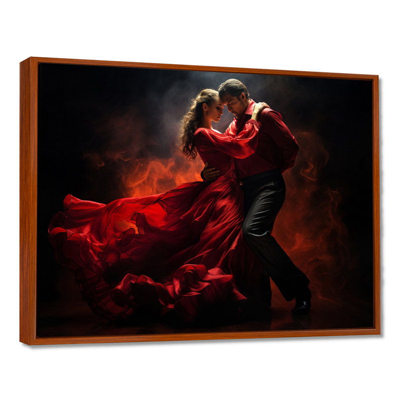 «South America Tango Passion II - Autres pays», art mural, H 34 po x l 44 po x P 1,5 po, Brown Floater Framed