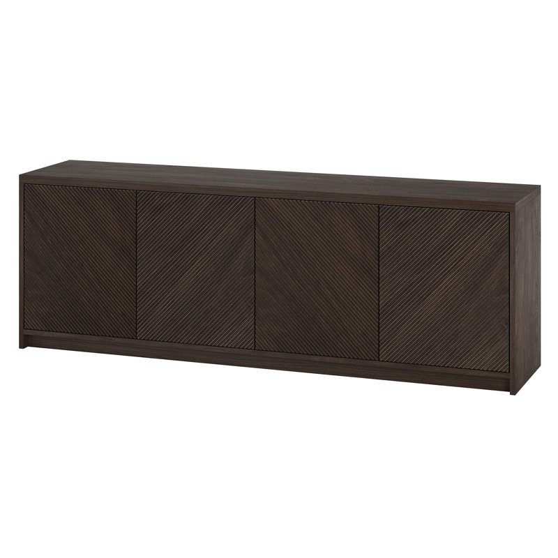 Aurimas Rectangular TV Stand for TV's up to 78", Dark Brown