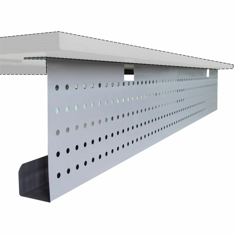 Training Table Modesty Panel, 10" H x 54" W x 3" D, Silver