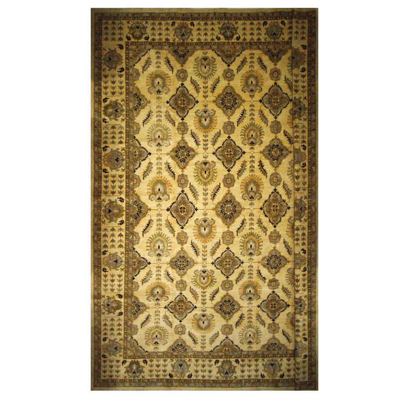 Tapis ivoire noué à la main Ziegler 13 x 26