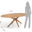 Oak Oval Solid Wood Base Dining Table