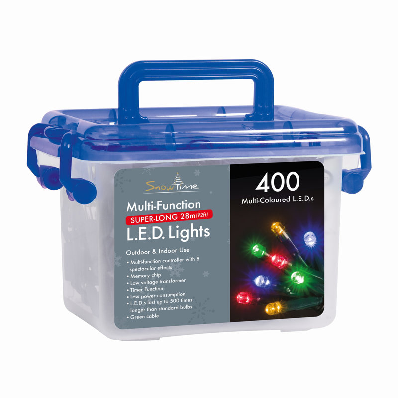 2800cm Twinkle Indoor / Outdoor String Lights, Red/Green/Yellow, 400