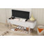 Banc de rangement rembourré moderne avec compartiment caché et support inférieur pour les couloirs d'entrée du salon-592488291