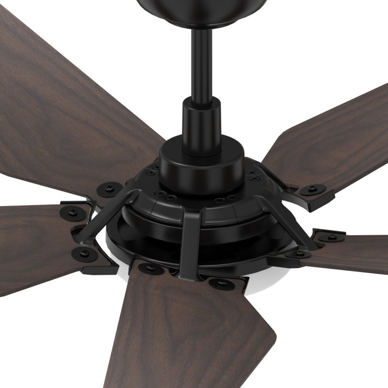 Ventilateur de plafond intelligent Woodrow de 52 pouces avec télécommande, ensemble d'éclairage inclus, fonctionne avec l'assistant Google, Amazon Alexa et les raccourcis Siri.