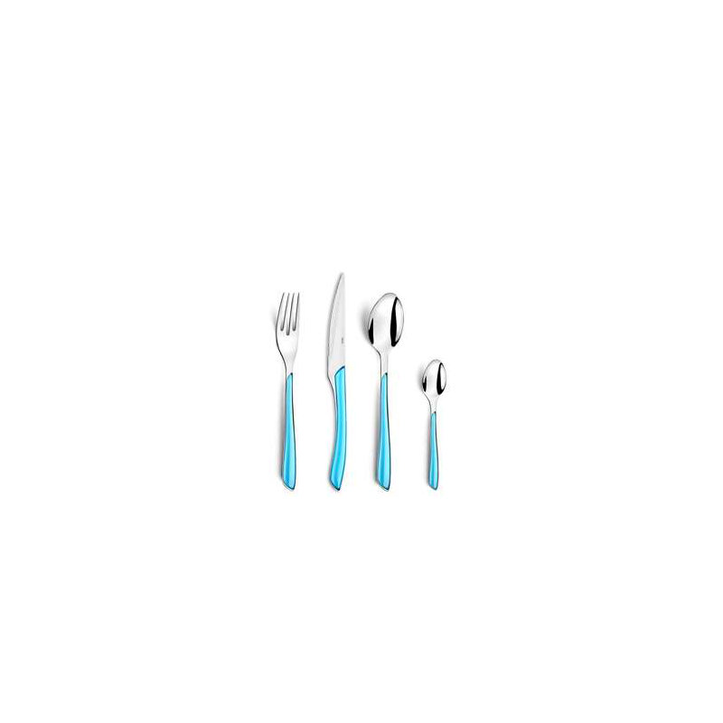Amefa 24 Stainless Steel Cutlery Set, Service for 6, Blue