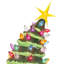 Arbre de Noël en céramique vert incliné 9,5 po