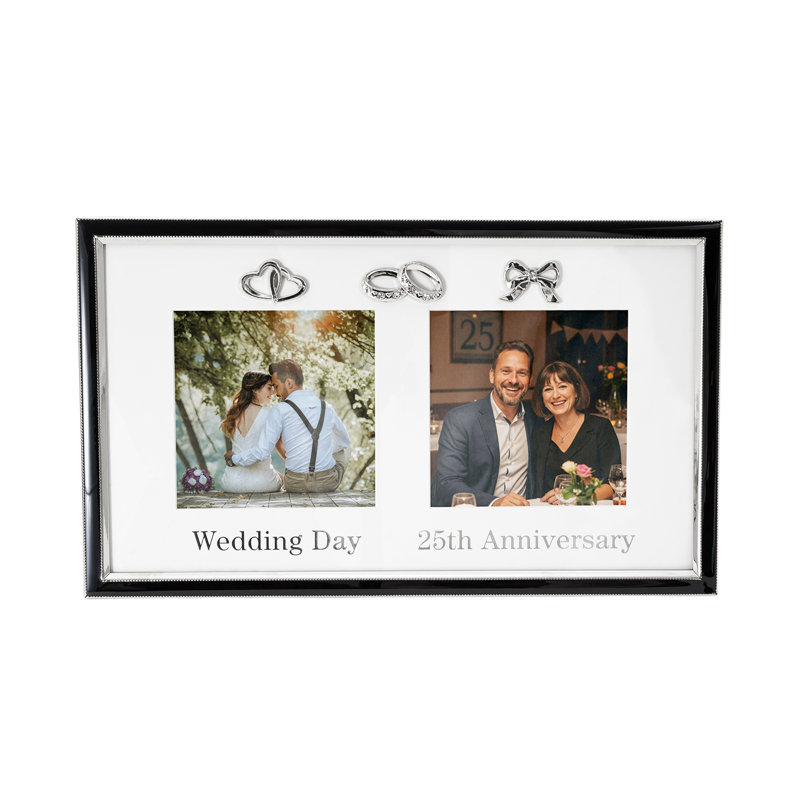 Black Metal Picture Frame with Mat