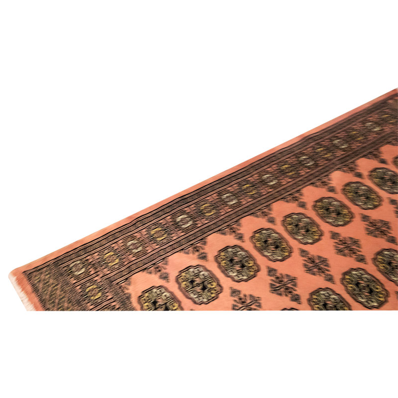 Tapis unique rose / brun de 3 pi 2 po x 5 pi 1 po