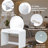 39" Makeup Vanity Table In White For Bedroom. Equipped With Touch Screen Lighted Mirror & Drawer. Curved Edges And Style. Ample Storage Options. Convenient. 20 Installation