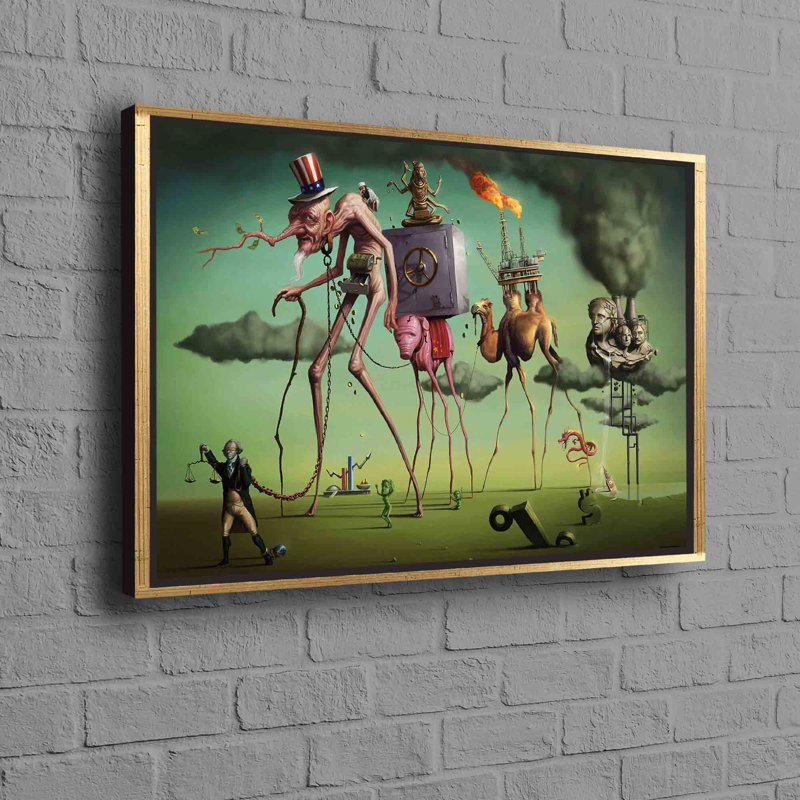 Grand paysage abstrait 3D, peinture à l'huile sur toile, art mural moderne pour la décoration intérieure, H 45 po x l 81 po