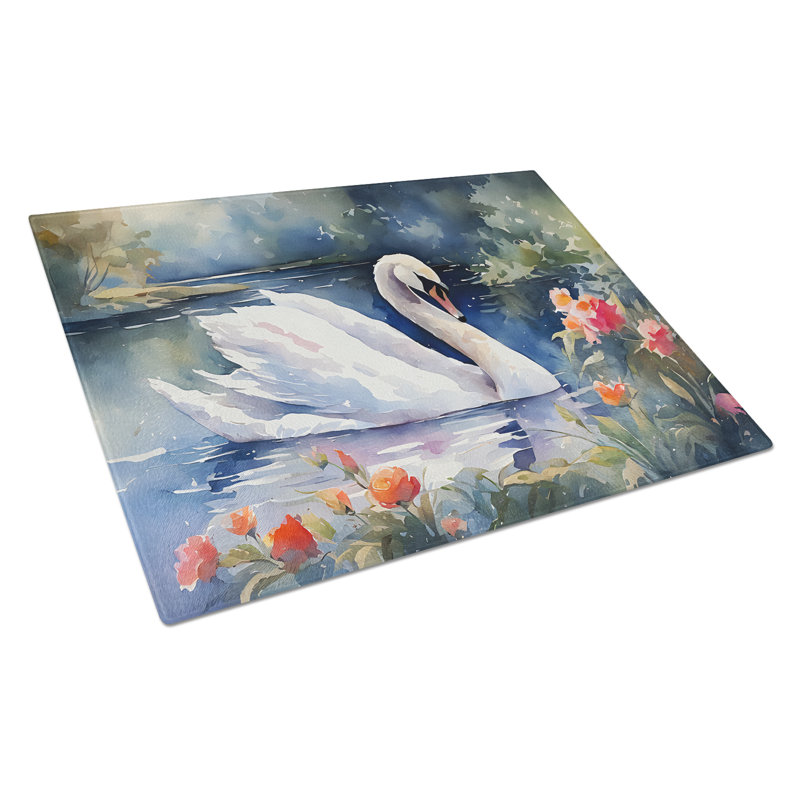 Swan Glass Cutting Board