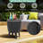 10 Gallon Cooler Bar Table w/ Telescopic Tabletop 3-in-1 Coffee Table Ice Bucket-1377917989