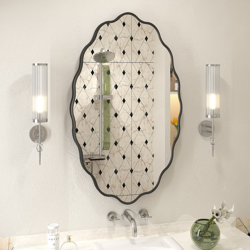 Miroir mural Amara Wavy, 40 po x 24 po
