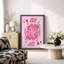 Rose, carte à jouer, art Pop Art figure, chambre d'enfant, impression sur toile encadrée-126031319-126031312