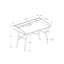 Bureau d'ordinateur, bureau personnel, ordinateur portable, tablettes de rangement, L 48 po, travail, stratifié aspect marbre noir, noir, contemporain, moderne
