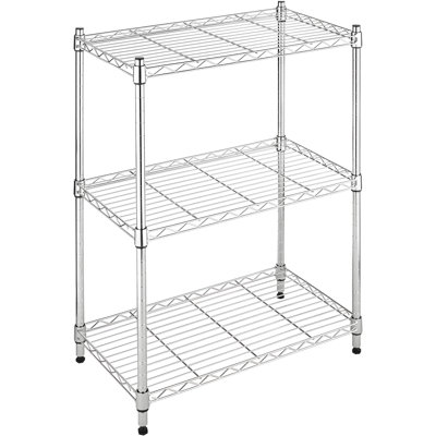 Heavy-Duty 3-Tier Wire Shelving Unit, 1200 Lbs Capacity Metal Storage Rack, Adjustable Shelves For Kitchen Pantry Garage Laundry Room Organization