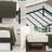 14" Black Metal Twin XL Bed Frame with Roman Style Legs-424824022