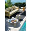 Stulle Round Outdoor Coffee Table with Metal Frame-956256980