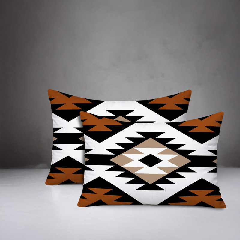 Coussin intérieur / extérieur Seka, 25 x 18, Orange brûlé