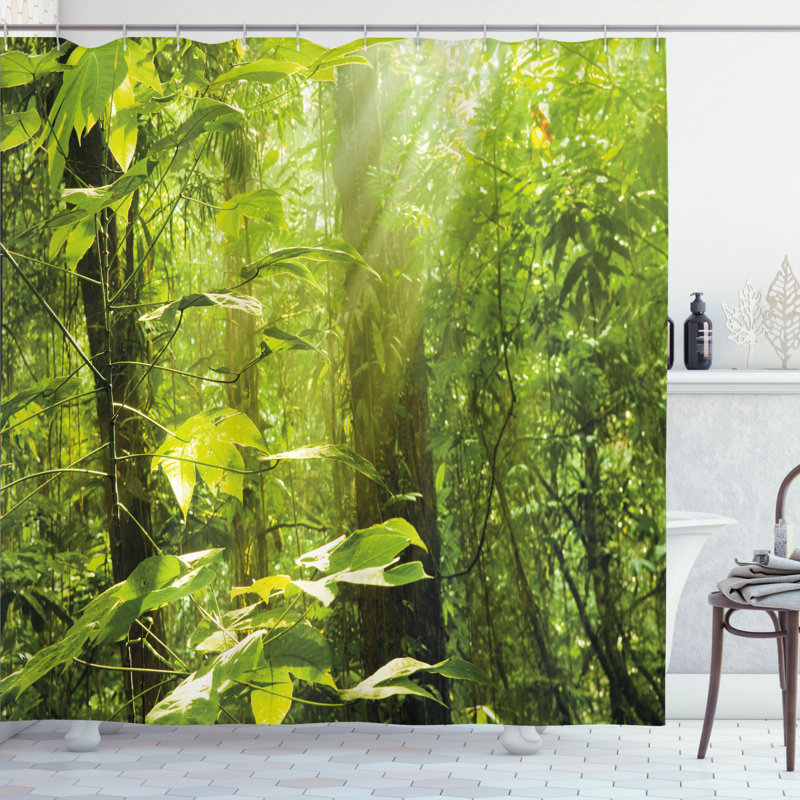 Shower Curtain with Hooks Included, 75" H x 69" W