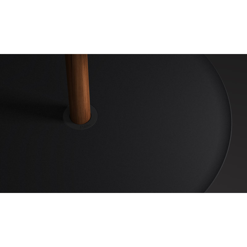 Nivél Pedestal with Tray, Black, Walnut