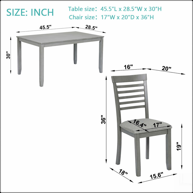 Table de salle à manger rectangulaire pour 4 personnes, table de salle à manger pour petits espaces