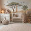 Papier peint safari, girafe, paysage de savane-664020882-664020889